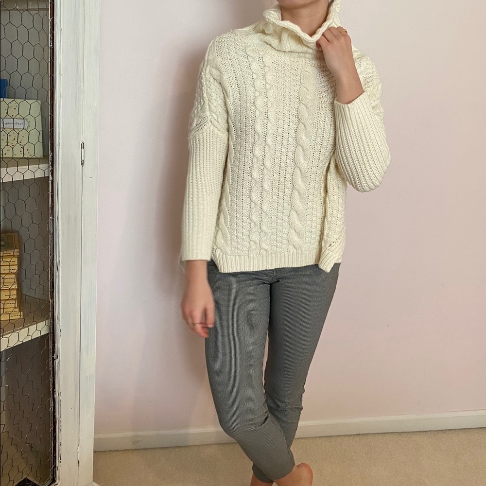 Cream Cable Knit Sweater